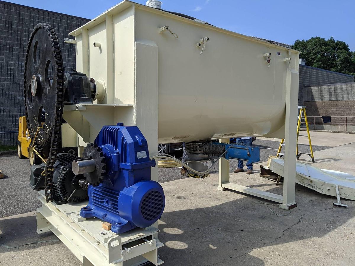 Used Patterson 165 Cubic Foot Stainless Steel Double Ribbon Blender, 60 HP Motor