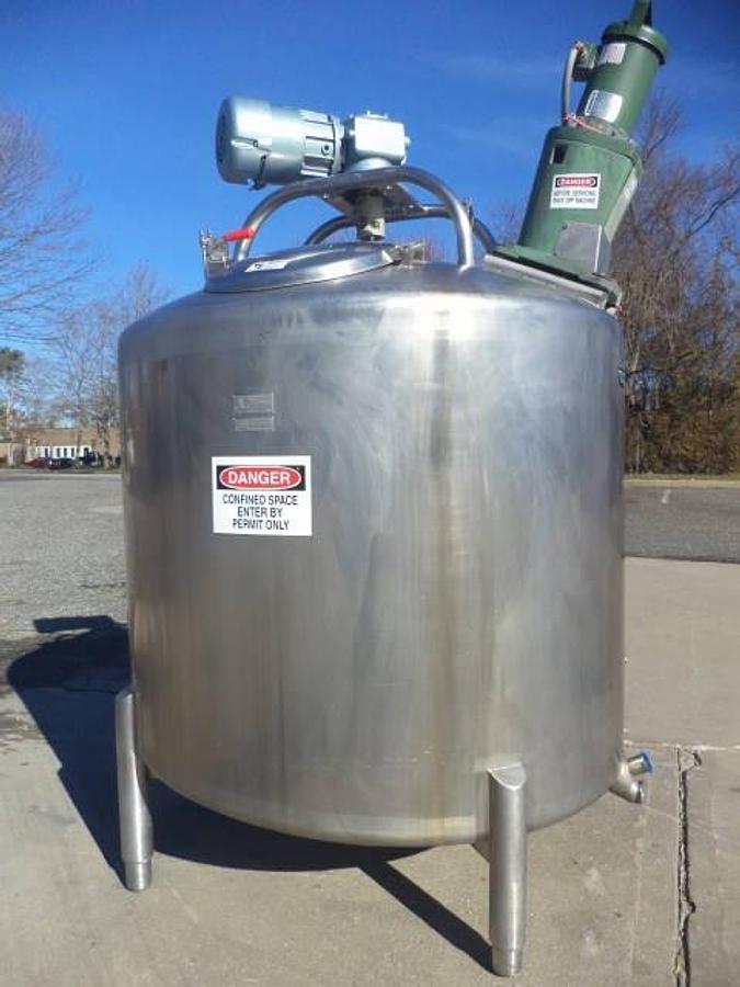 Used 500 Gallon DCI mix tank, Type 316 Stainless