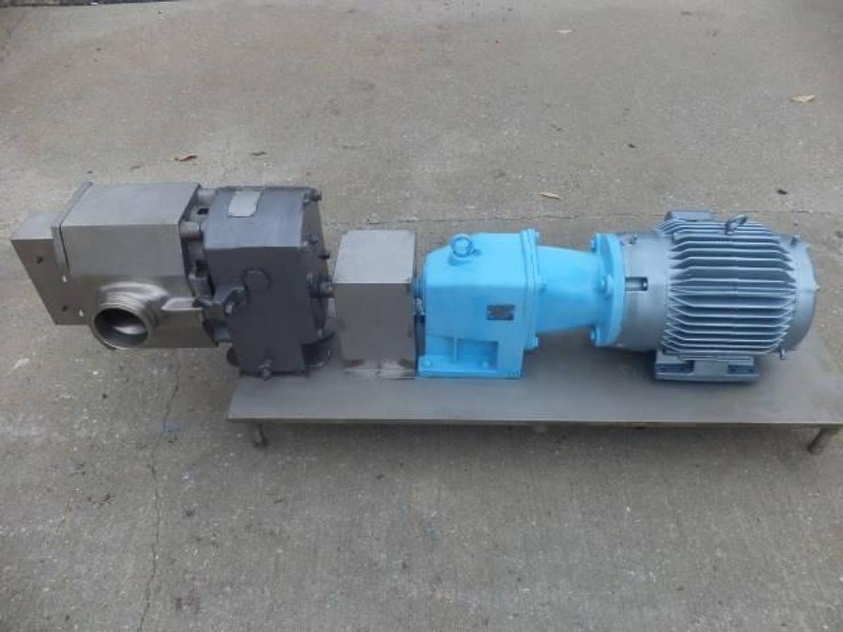 Used APV 4 In. X 4 In. Stainless Steel Positive Displacement Pump, 7.5 HP