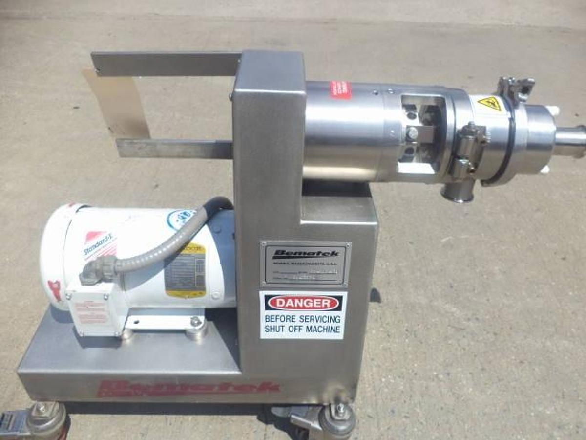 Used Bematek CZ-110-PB Type 316L Stainless Colloid Mill, Grooved Rotor