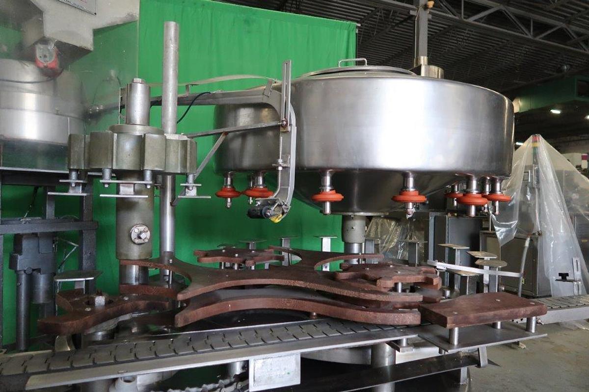 Used Filler Specialties 14 Valve Rotary Filler with Snap Capper, Stainless