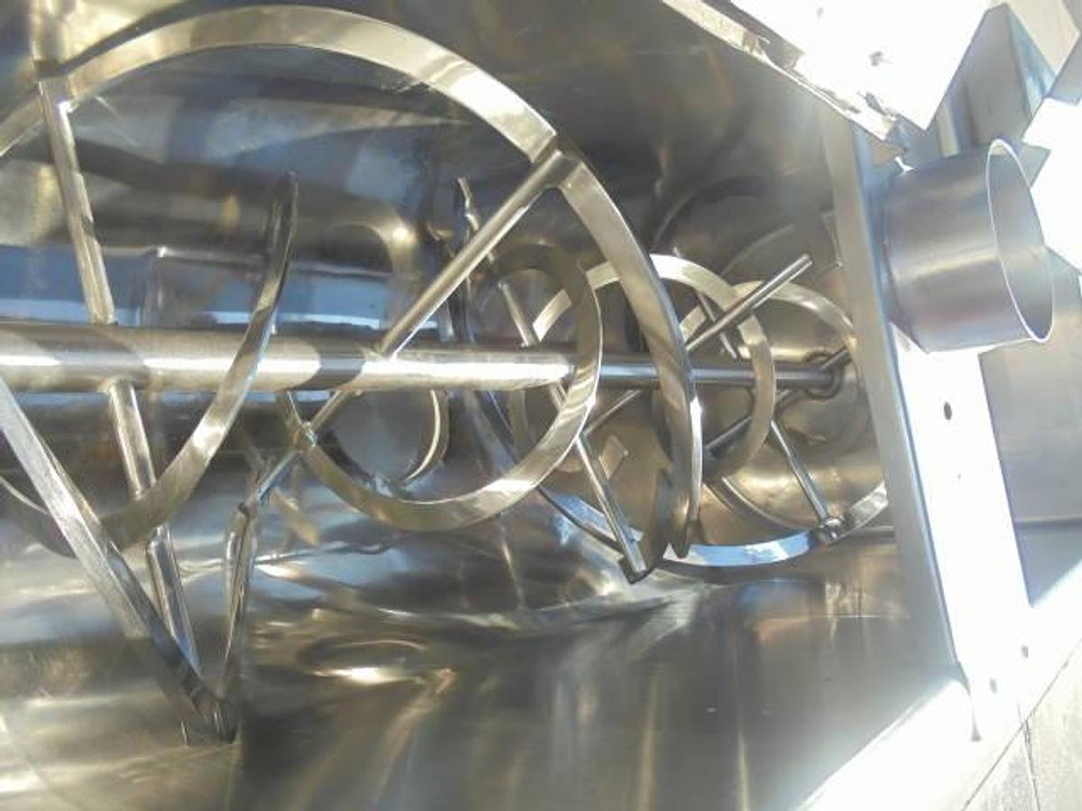 Used 17.5 Cu. Ft. Day Stainless Sanitary Double Ribbon Blender, 8 In. Center Bottom Discharge