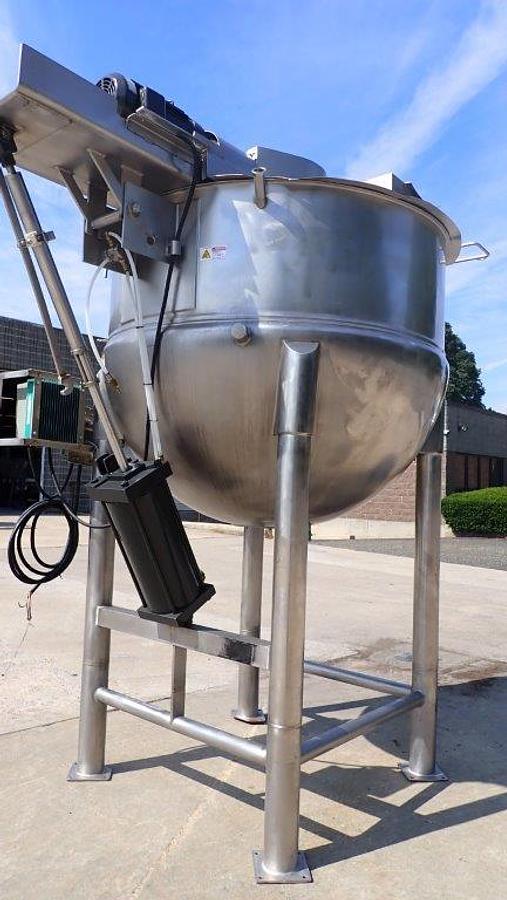 Used 400 Gallon Lee Dual Motion Jacketed Kettle, 316SS