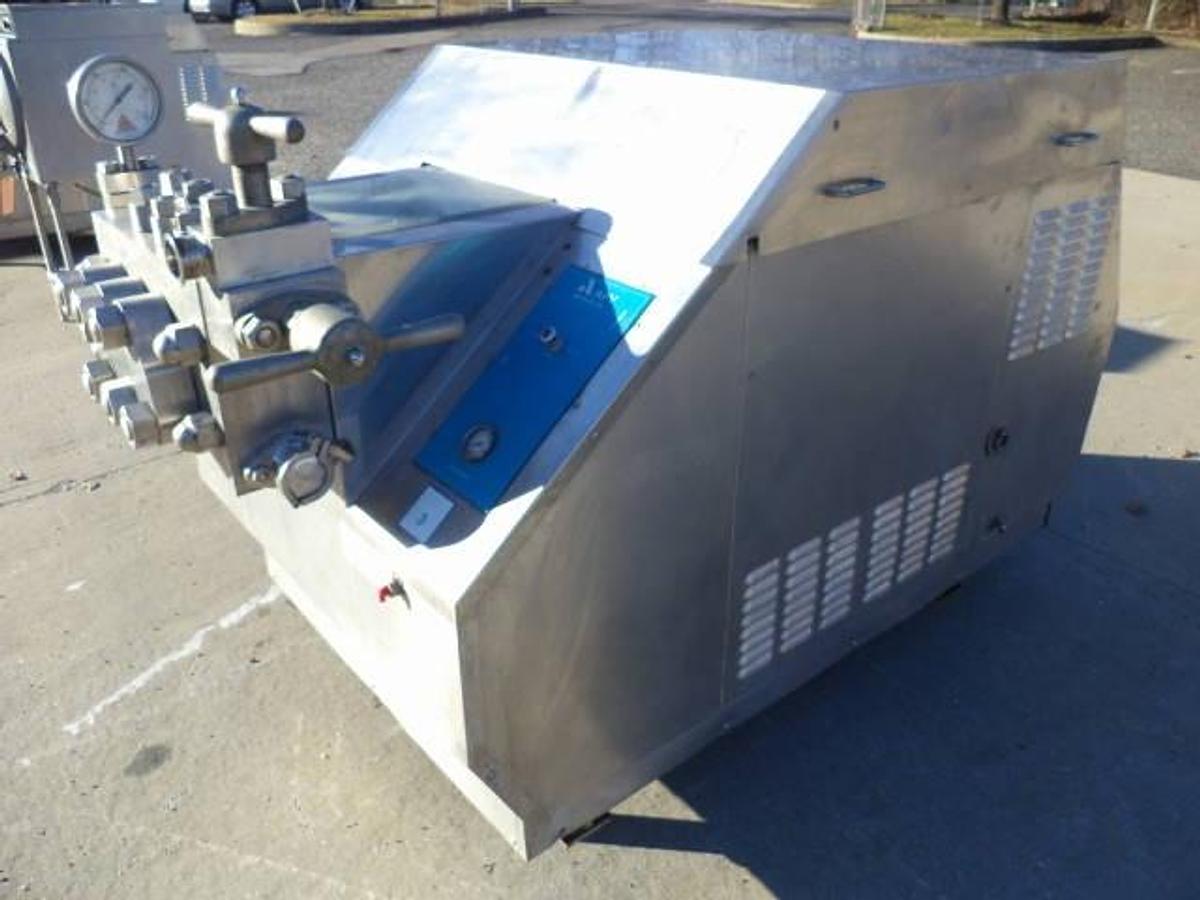 Used APV Gaulin MS18 two stage homogenizer, 75HP.