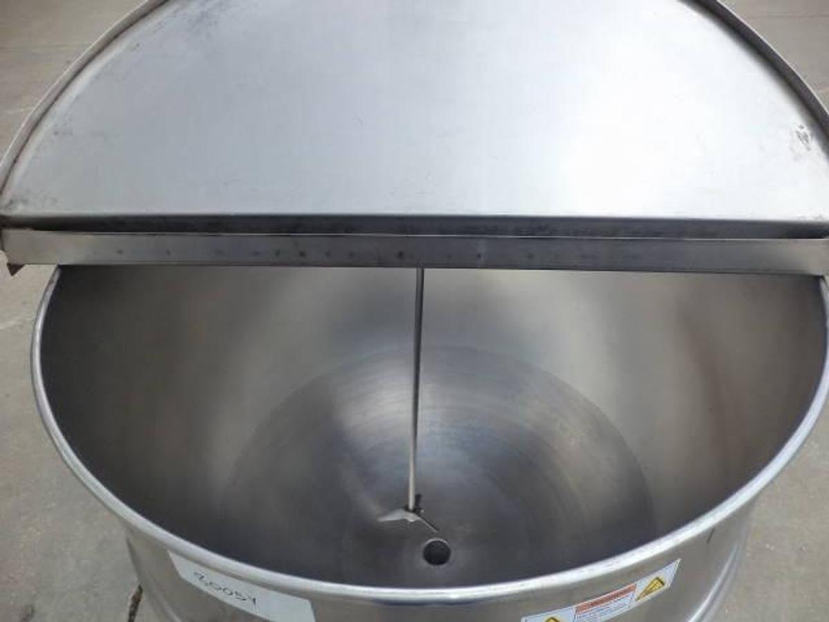 Used 100 Gallon Groen Stainless Hemispherical Kettle, 100 PSI Jacket