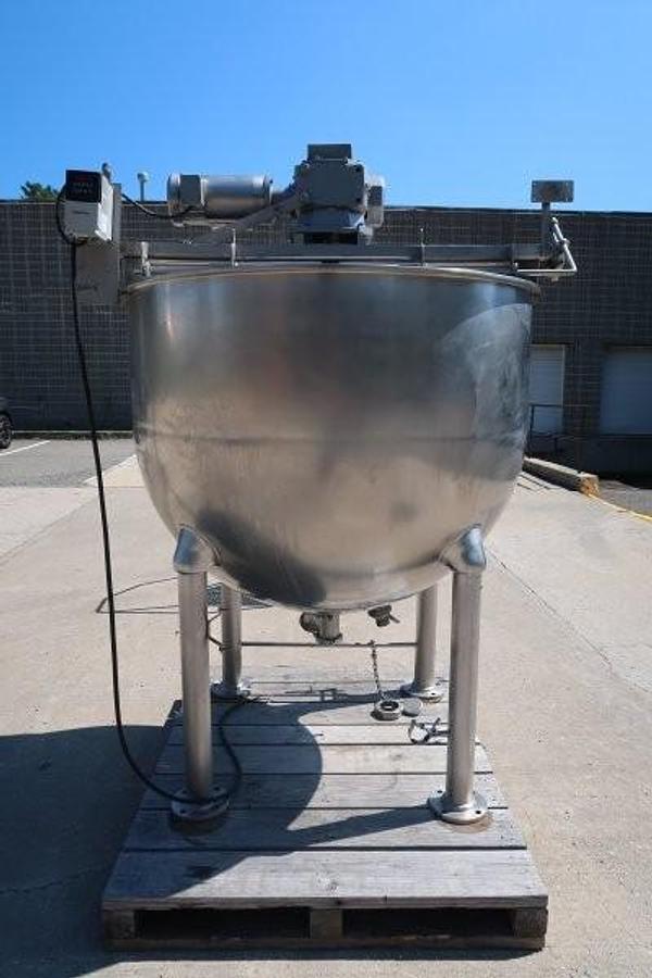 Used 300 Gallon Groen SS Hemispherical Scraper Agitated Kettle