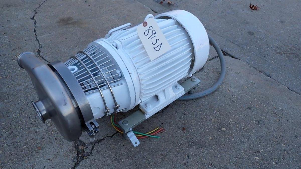 Used Tri-Clover 1.5 In. x 2 In. SS Centrifugal Pump, 5 HP