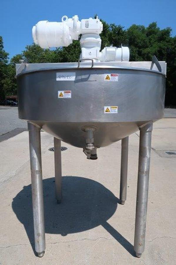 Used Chester Jensen 100 Gallon Agitated Cone Bottom Cooker/Cooler
