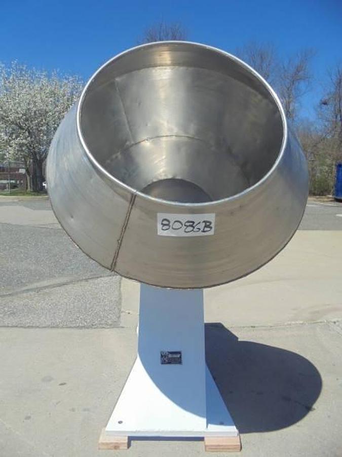 Used 36 Inch Diameter Stainless Steel Coating Pan, 1 HP Motor