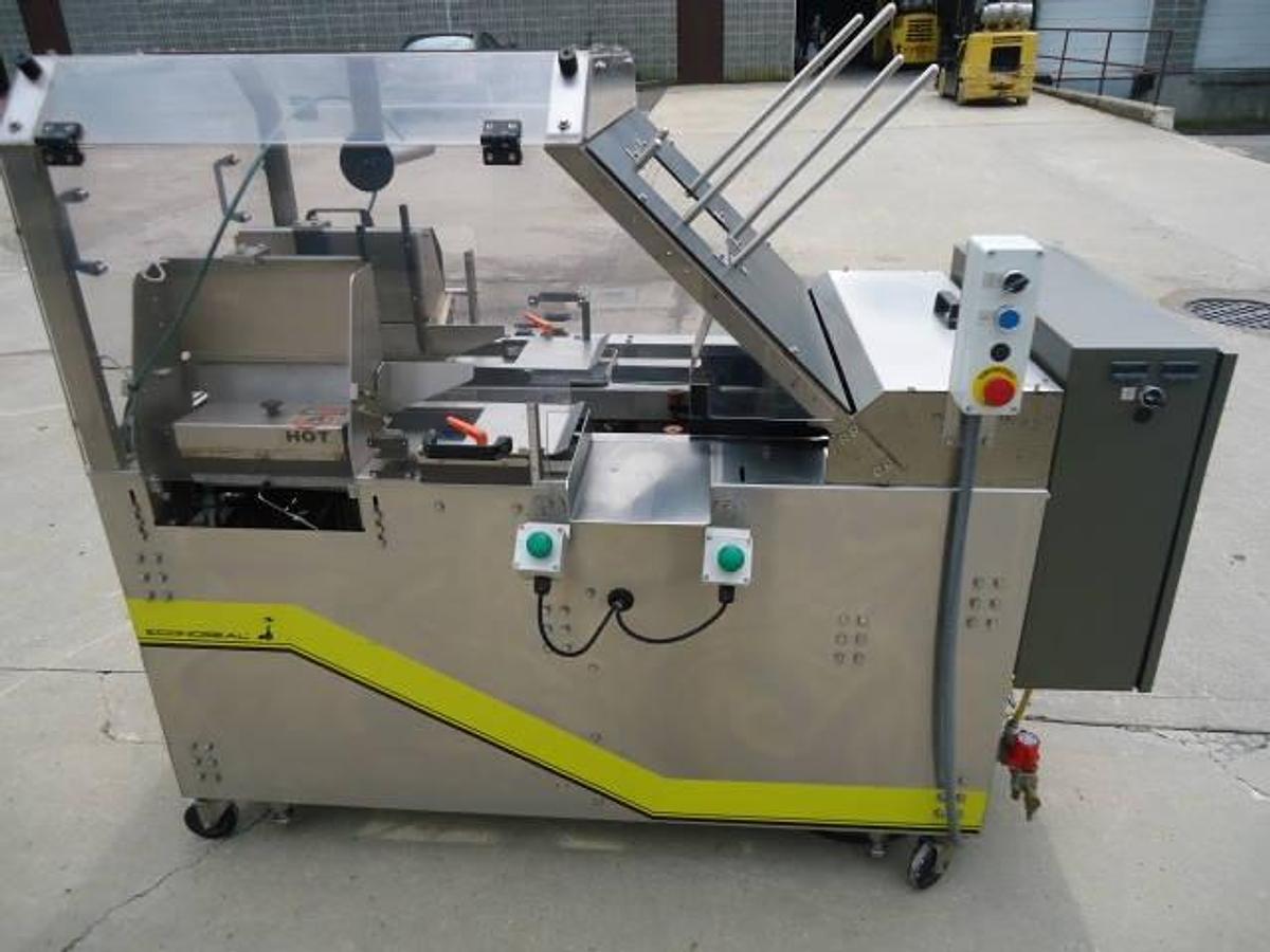 Used Econoseal E2000 Cartoner With Hot Melt, Stainless Steel