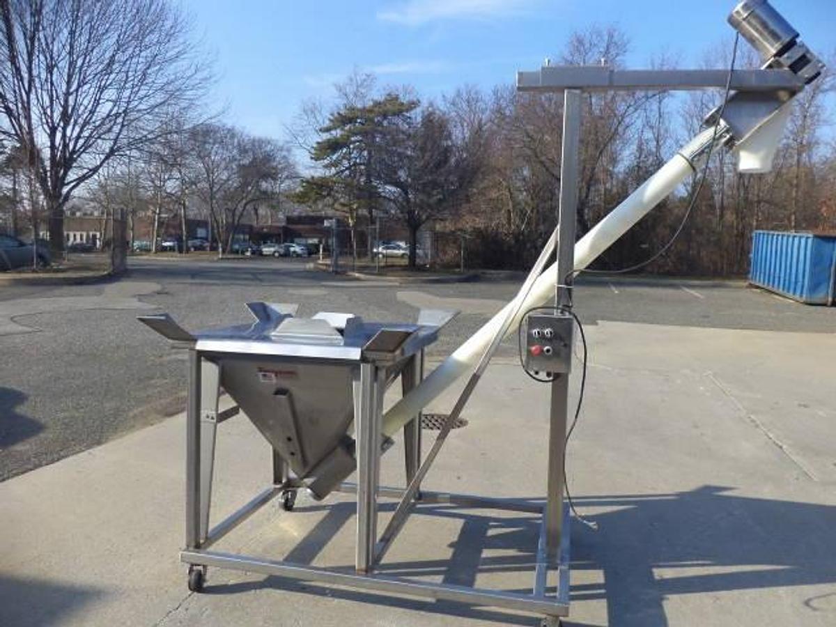 Used Flexicon 4 In. Diameter Stainless Steel Flexible Screw Feeder/Conveyor, Portable