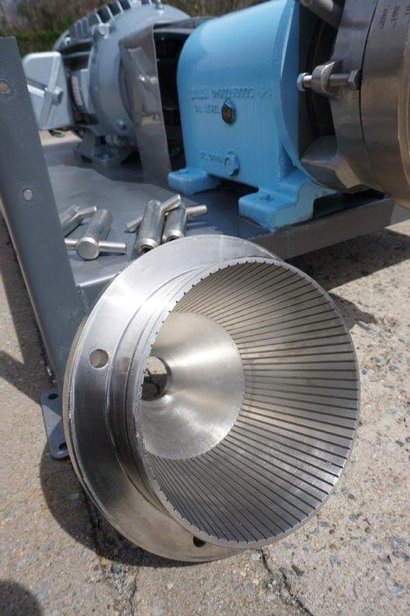 Used Waukesha 15 HP Stainless Horizontal Colloid Mill,  Grooved Rotor/Stator
