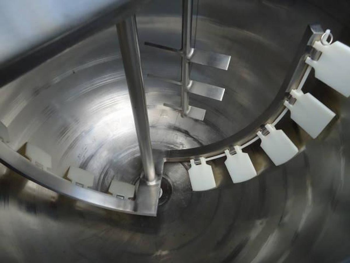 Used 100 Gallon Lee Stainless Steel Twin Action Kettle, 90 Psi Jacket
