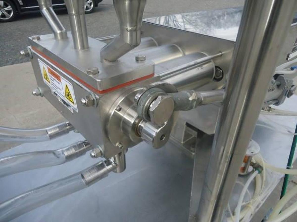 Used All-Fill Three Head Piston Filler, Air Operated