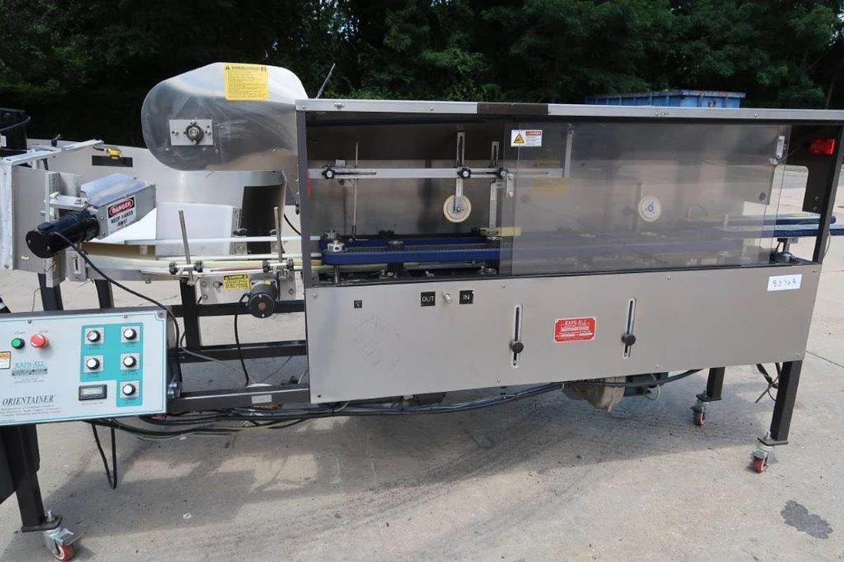 Used Kaps-All AU-6C Plastic Bottle Unscrambler, 300 per minute