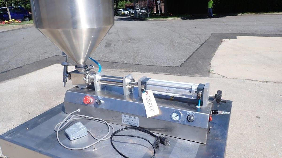 Used Tabletop Single Piston Filler, Air Operated