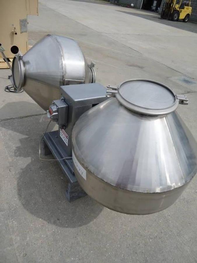 Used U.s. Stoneware Stainless Lab Double Cone Blending System, Tabletop