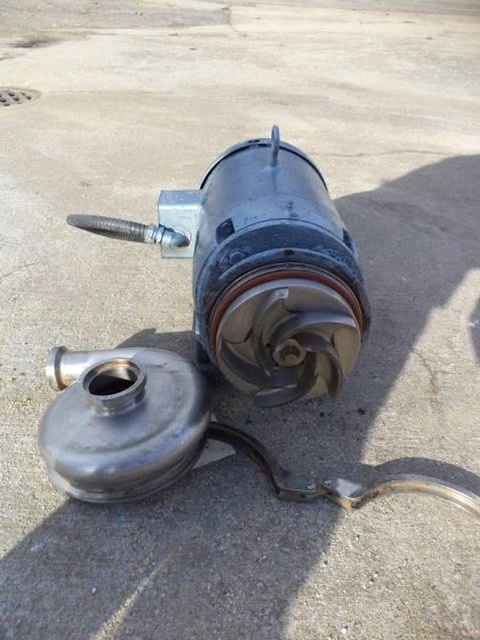 Used Waukesha 3 in. X 2 in. Stainless Steel Sanitary Centrifugal Pump, 10 HP Motor–