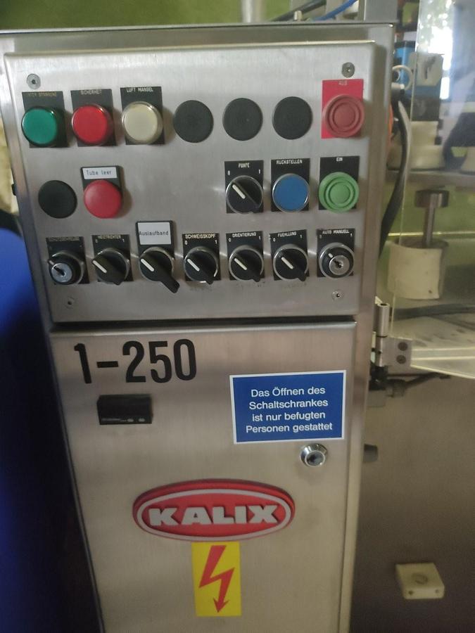Used Kalix KX-600 Tube Filling and Sealing Machine, 60 Per Minute