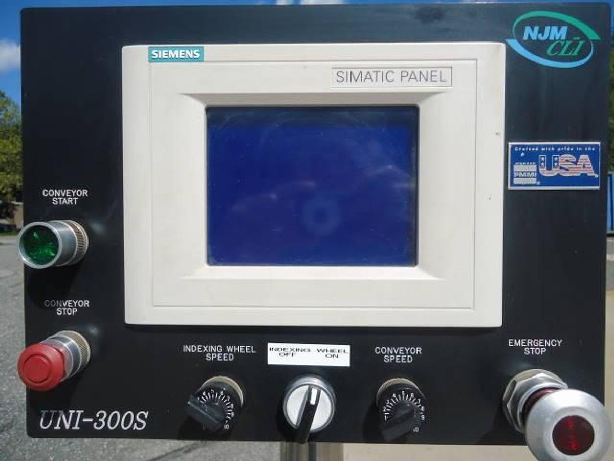 Used Njm-Cli Uni-300 Spot-Wrap Around Labeler, Touch Screen Panel
