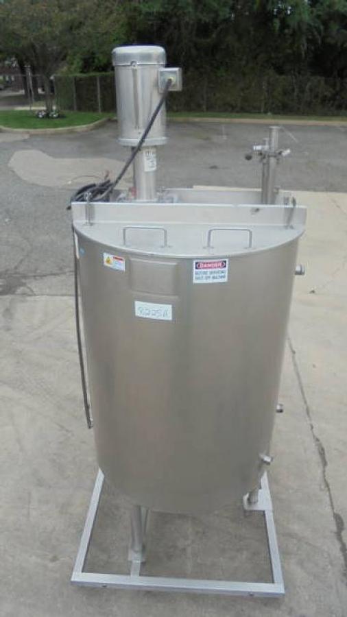 Used 233 Gallon Viatec Jacketed Mix Tank, Admix Propeller, 180 psi jacket