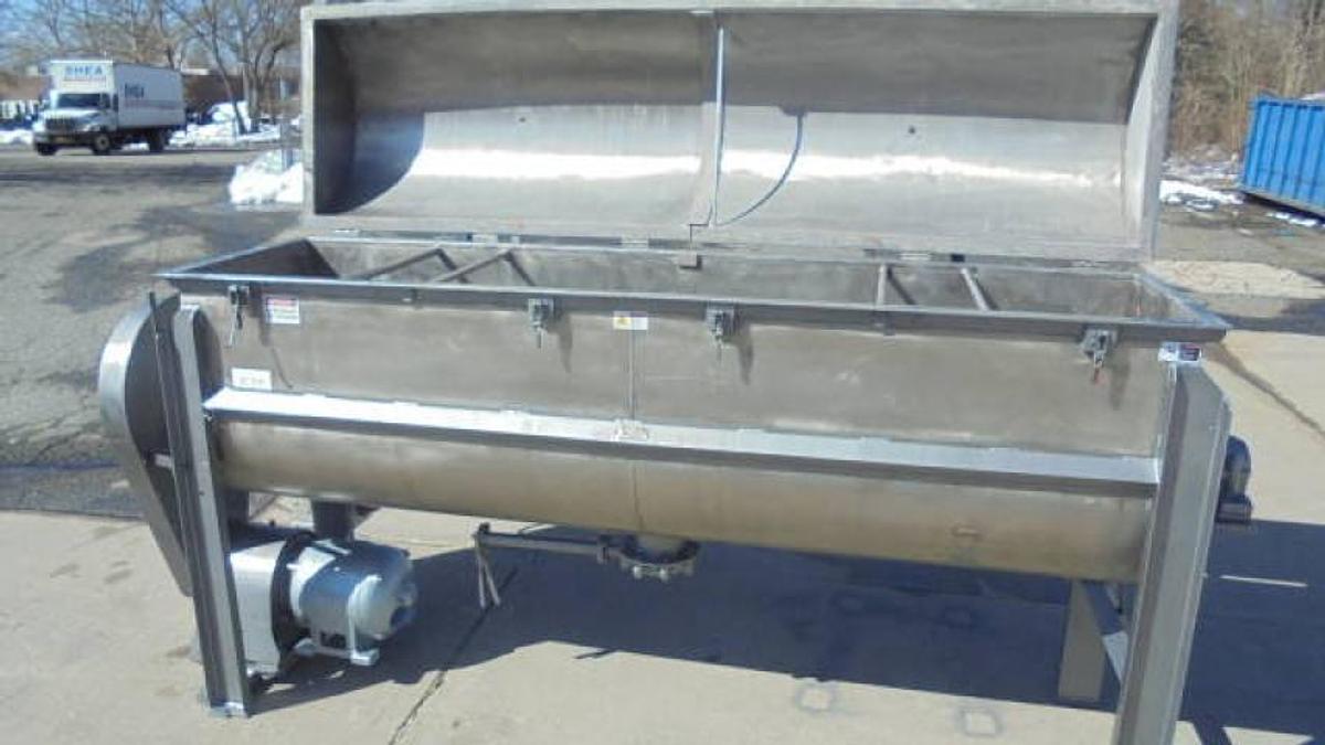 Used 50 Cu. Ft. Readco Stainless Double Ribbon Blender, 10HP