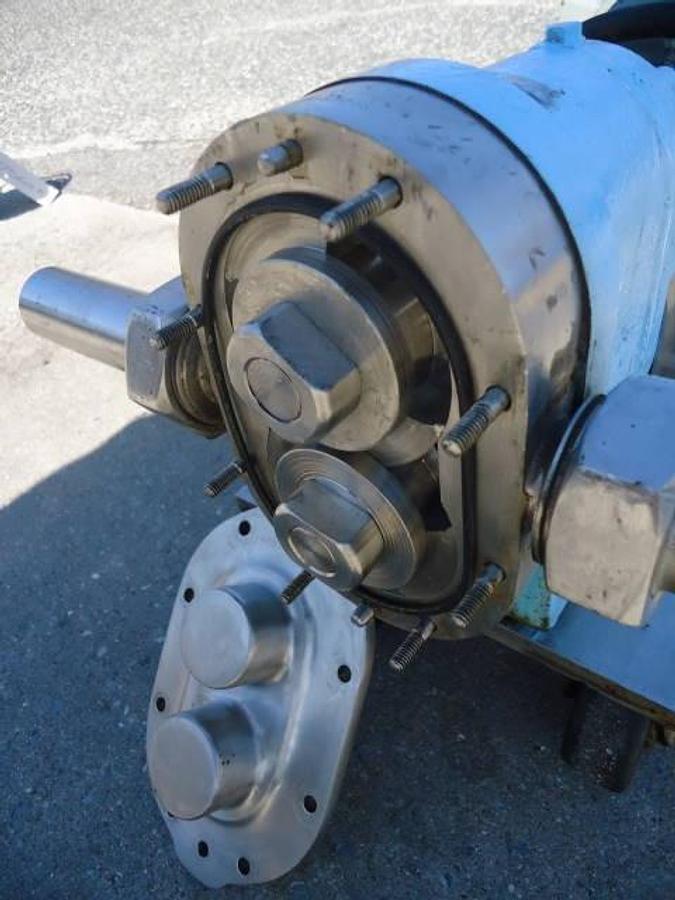 Used Waukesha Size 10 Stainless Steel Positive Displacement Pump, Portable