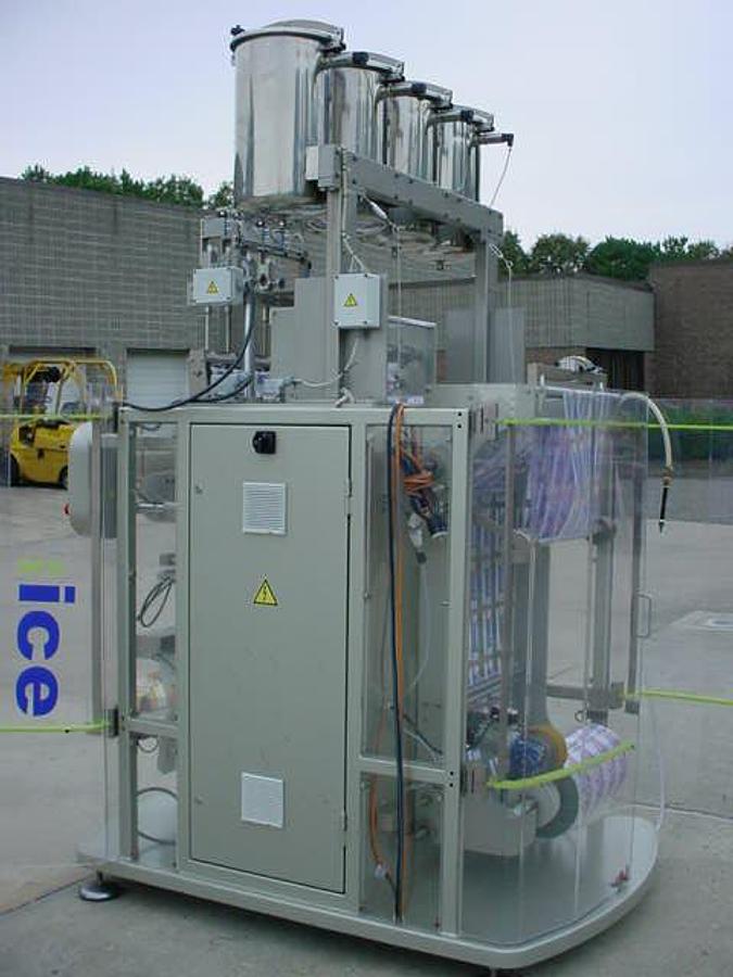 Used Aranow Four Lane Liquid Form/Fill/Seal For Ice Pops/Lollies
