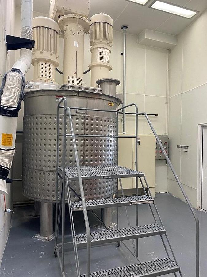 Used Ross VM1200 Stainless Steel Triple Shaft Batching Tank