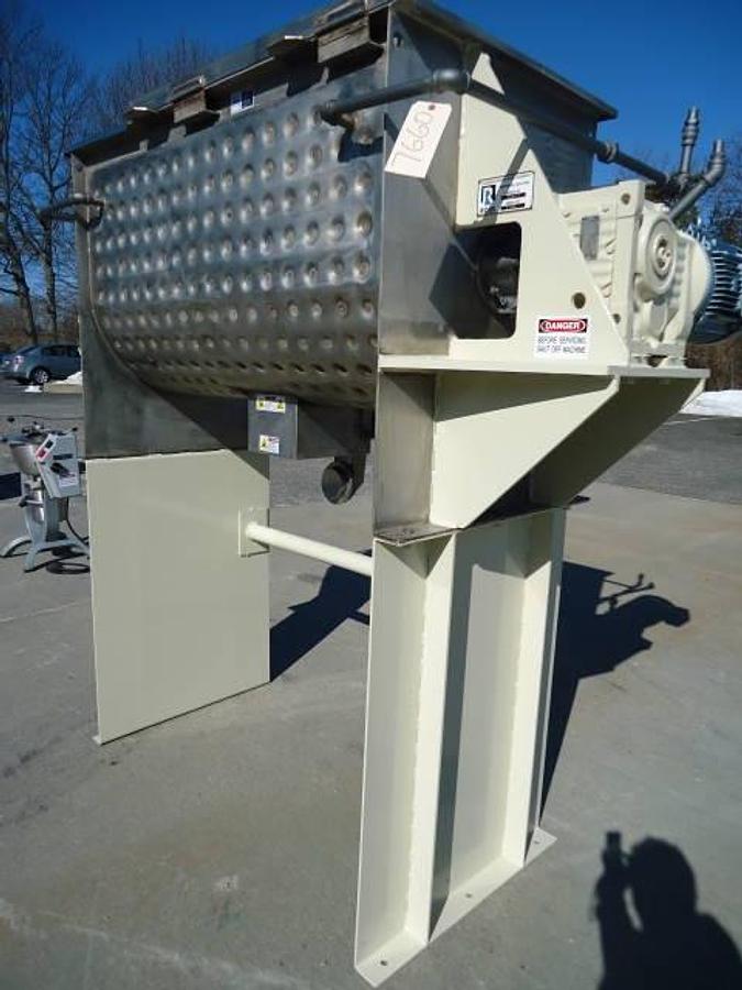 Used 25 Cu.ft. Ross Stainless Steel Dimple Jacketed Ribbon Blender, 10 Hp