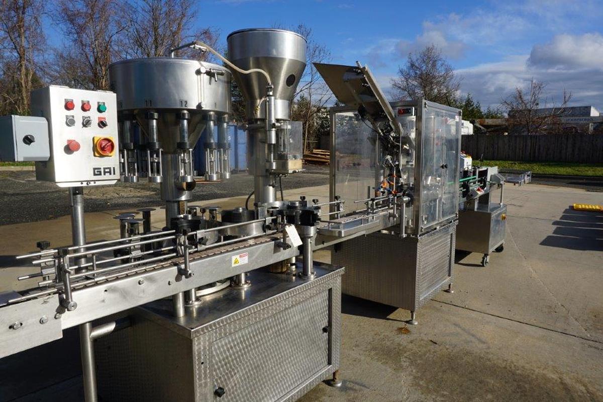 Used GAI Wine Bottling Line, Up To Approx. 55 Bottles Per Minute