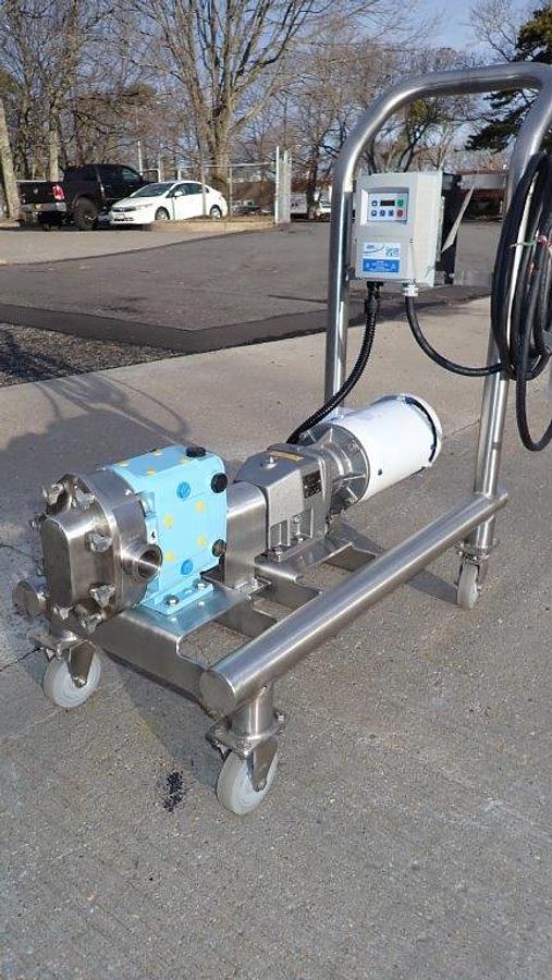Used Waukesha Cherry Burrell 018U1 Stainless Positive Displacement Pump,  Vari-Speed
