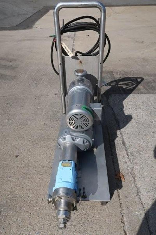 Used Waukesha 15 SS Positive Displacement Pump, Portable