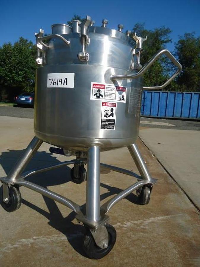 Used 65 Liter Walker Jacketed Sanitary Pressure Vessel, 316l Stainless Steel