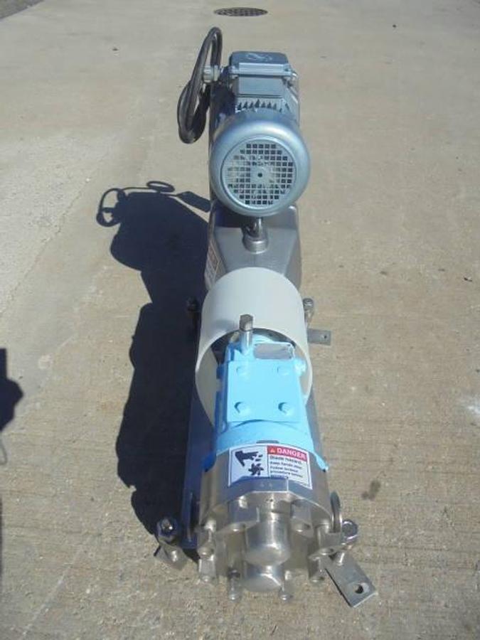 Used Waukesha 030 Stainless Positive Displacement Pump, 1.5 HP, Vari Speed