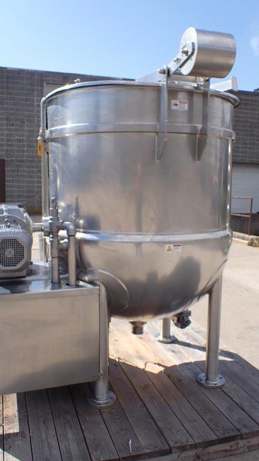 Used Cleveland 300 Gallon 316SS Scraper Kettle, 100 PSI Jacket