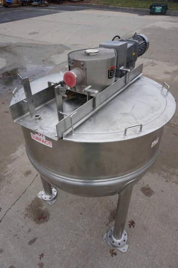 Used 300 Gallon Lee Stainless Steel Jacketed Double Motion Mixing Kettle