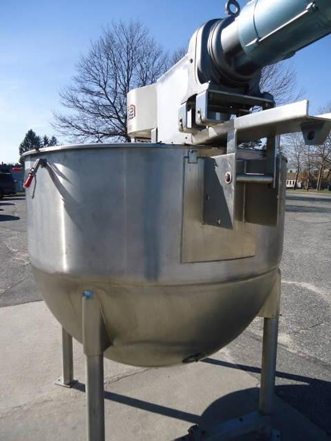 Used 500 Gallon Lee Stainless Steel Double Motion Kettle, 90 Psi Jacket-