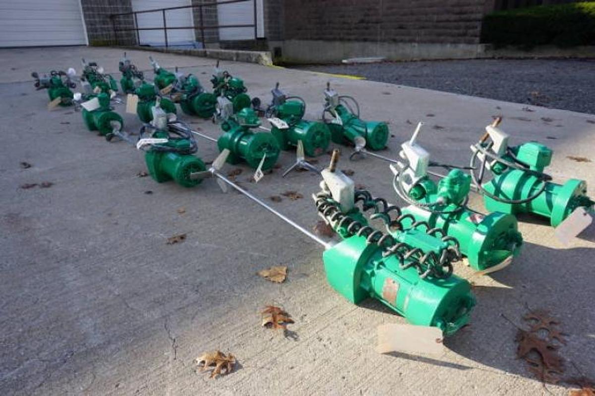 Used Lightnin 1/3 HP Clamp On Propeller Mixers, (7)