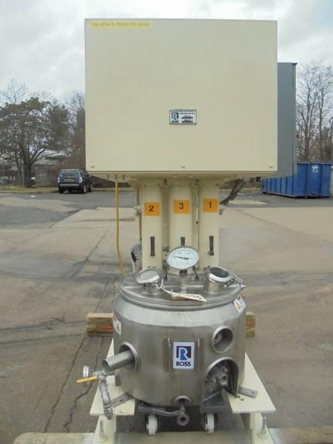 Used Ross 10 Gallon PVM Triple Motion Vacuum Mixer, Stainless Steel