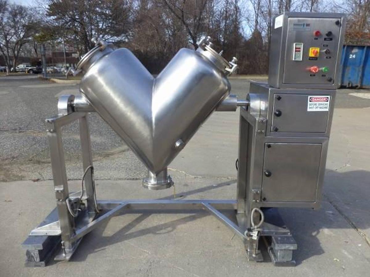 Used 3 Cu.Ft. PAM Stainless Steel Twin Shell “V” Blender, All Stainless Steel