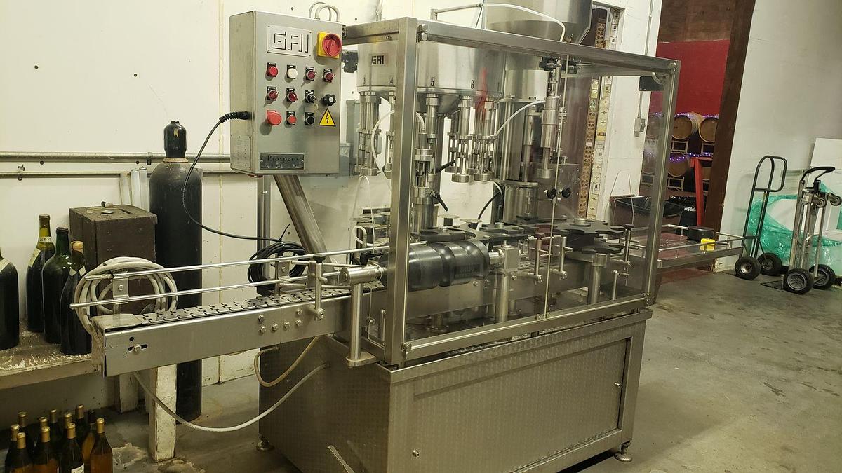 Used GAI 2511 Monobloc Wine Filling and Corking Line