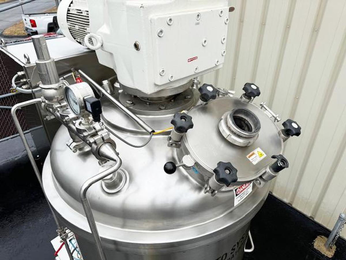 Used Ekato 1,000 Liter Vacuum Kettle/Reactor, 316L Stainless