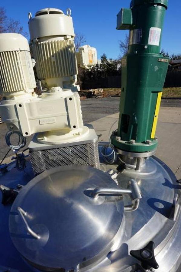 Used 375 Gal Lee Triple Motion Jacketed Vessel, 316L Stainless, 100psi jacket