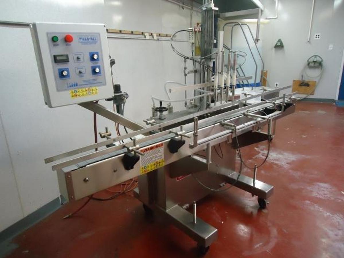 Used Kaps-All VOL-32-8 Automatic Piston Filler, 20 Oz. Pistons, Like New