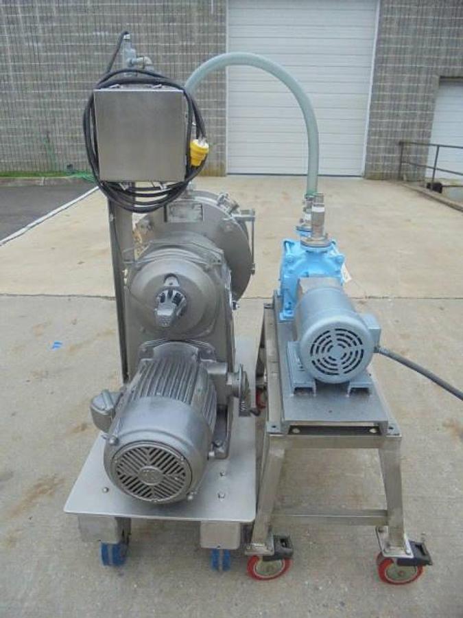 Used Cornell D16 Stainless Steel Sanitary Versator, 4B Finish with Vacuum Pump