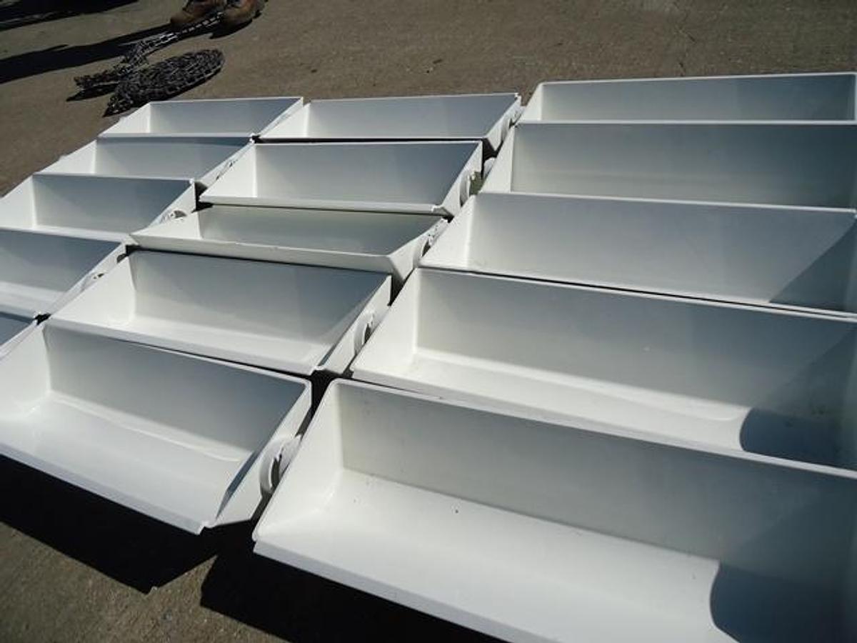 Used Conveyor Technology Stainless Steel Bucket Elevator, 14 foot discharge height