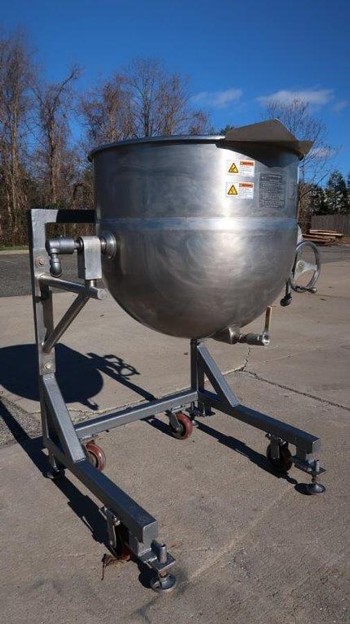 Used 80 Gallon Legion Stainless Steel Jacketed Tilt Kettle, Portable