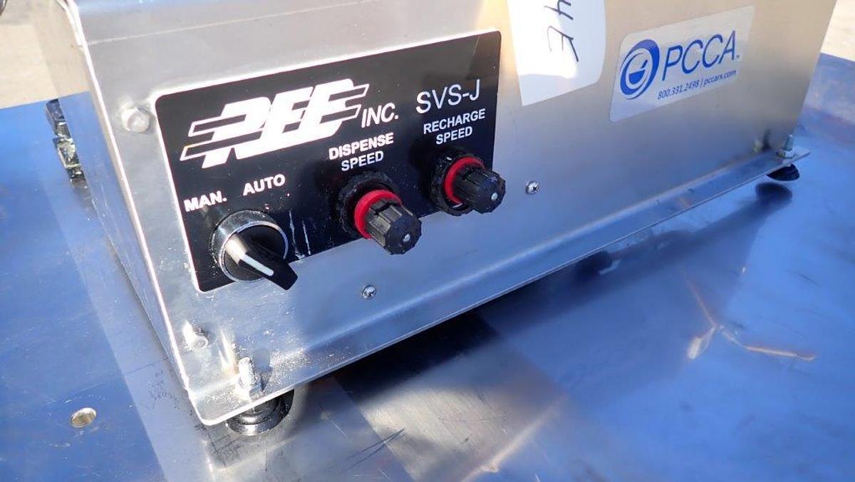 Used REB Tabletop Single Piston Filler, Air Operated