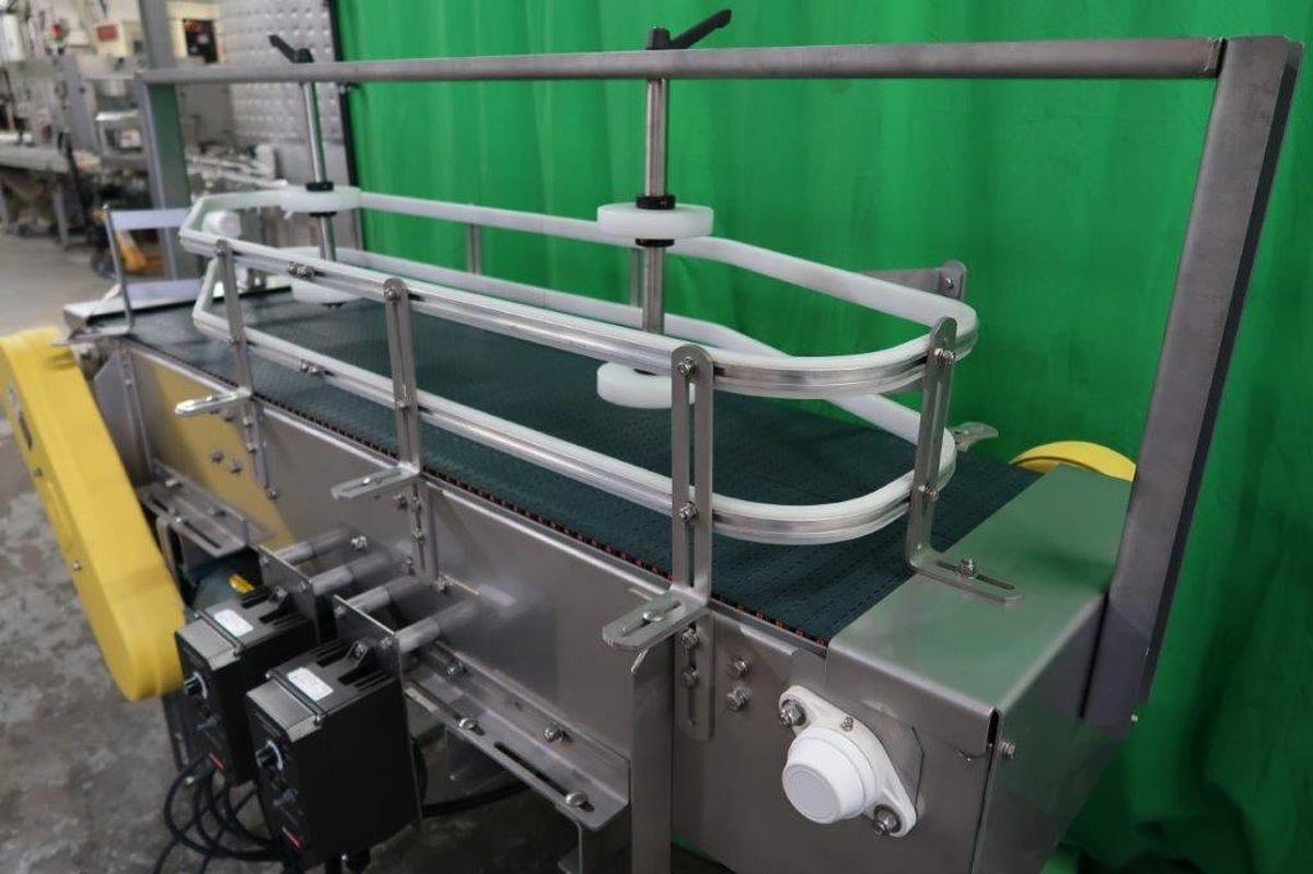 Used Multi-Conveyor Stainless Dual Lane “Loop” Conveyor, Variable Speed